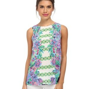 Lilly Pulitzer Iona Silk Sleeveless Button Back